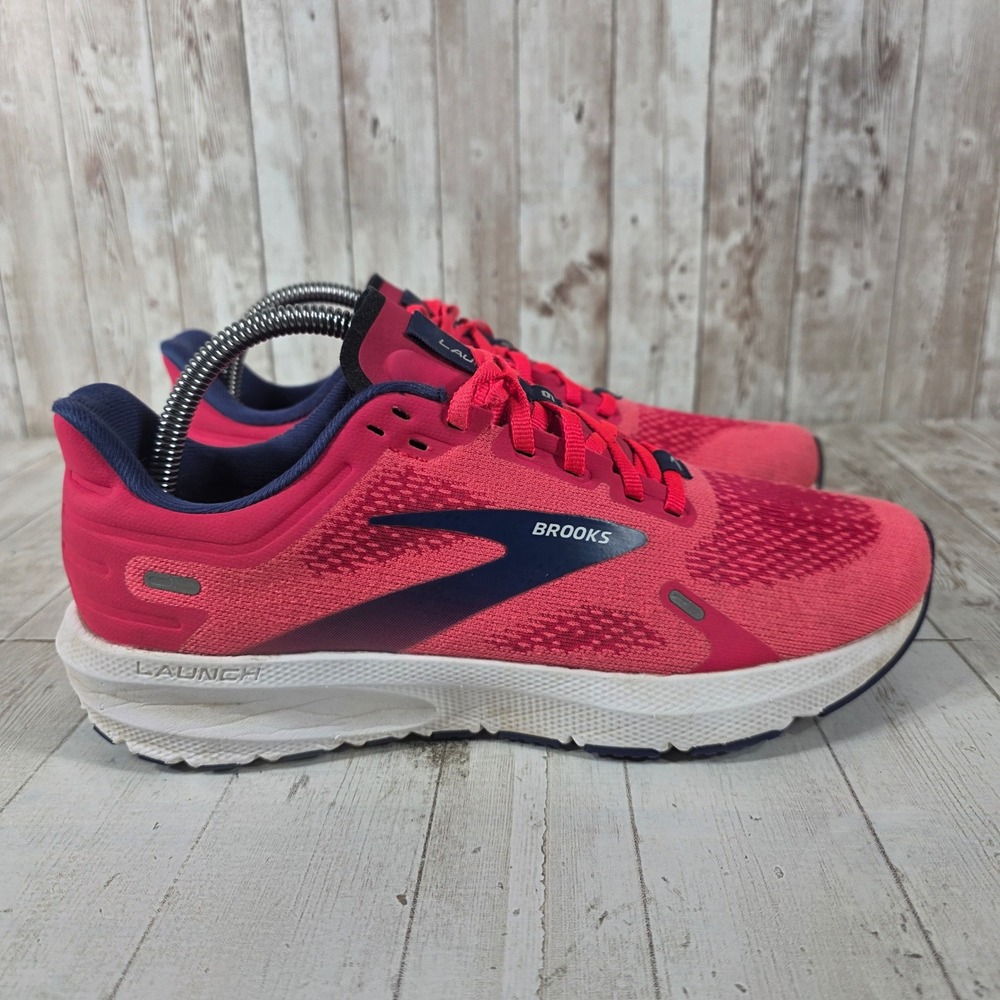 Brooks Launch 9 Mens Running Shoes Pink Navy 1203731B604 Size 9